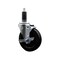 Service Caster 5'' Hard Rubber Swivel 1-1/8'' Expanding Stem Caster with Brake SCC-EX20S514-HRS-TLB-118 - alternate 1